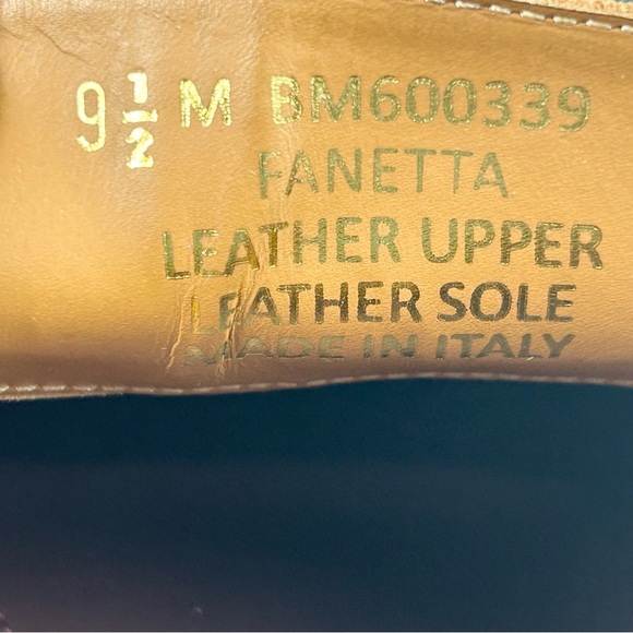 Bruno Magli Fanetta Black & Grey Antiqued Leather Penny Loafer sz 9.5 Medium - Picture 10 of 10